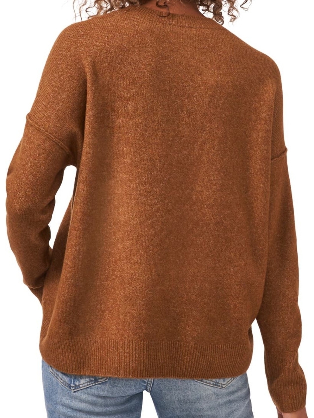 Vince Camuto Crewneck Sweater  Burnt Orange/Brown Sugar Sz XL - Picture 4 of 10